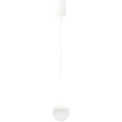 Lampade A Sospensione-Selezionato da Mazzolaluce Lampada pendente a sospensione sfera bianca led 10w 3000k
