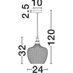 Lampade A Sospensione-Selezionato da Mazzolaluce Lampada pendente a sospensione in vetro lavorato blu