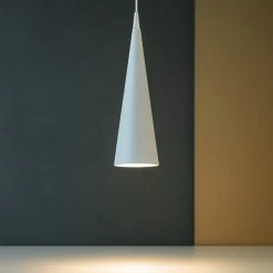 Lampade A Sospensione-Maytoni Lampada pendente a sospensione moderna cono bianco fp