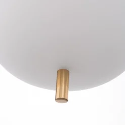 Lampade A Sospensione-Selezionato da Mazzolaluce Lampada pendente a sospensione sfera vetro bianco oro