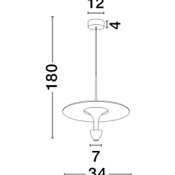 Lampade A Sospensione-Selezionato da Mazzolaluce Lampada pendente design moderna a sospensione led 11w 3000k