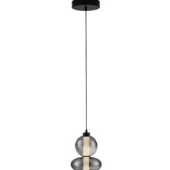 Lampade A Sospensione-Selezionato da Mazzolaluce Lampada pendente in vetro fume per camera da letto