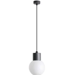 Lampade A Sospensione-Selezionato da Mazzolaluce Lampada per bagno a sospensione moderna lanterna grigia ip44