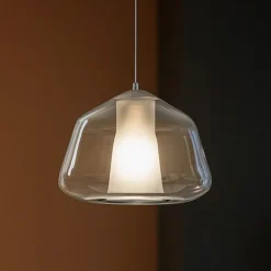 Lampade A Sospensione-Top Light Lampada per camera da letto moderna vetro trasparente toplight
