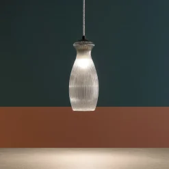 Lampade A Sospensione-Ondaluce Lampada per comodini camera da letto vetro fume so madagascar