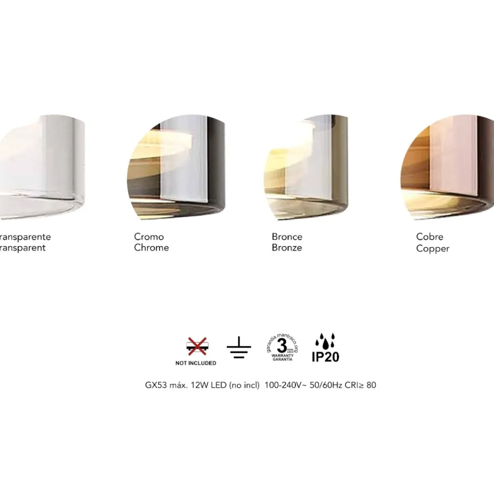 Lampade A Sospensione-Selezionato da Mazzolaluce Lampada per comodini moderna vetro trasparente