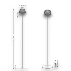 Lampade Da Esterno Giardino-Selezionato da Mazzolaluce Lampada portatile bianca senza fili per esterni