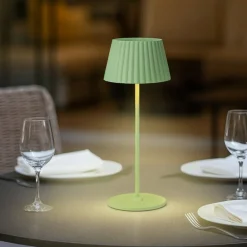 Lampade Da Tavolino Esterno-Selezionato da Mazzolaluce Lampada portatile led 3000k da tavolo verde pistacchio