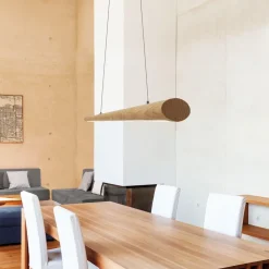 Lampadari Cucina-Selezionato da Mazzolaluce Lampadari a led cucina di legno frassino per tavolo da pranzo 22w 3000k