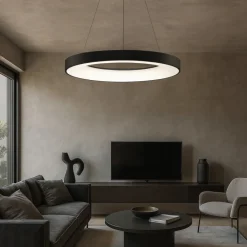 Lampadari Moderni-Selezionato da Mazzolaluce Lampadari led moderni cerchio nero 3000k 4000k 50w wireless