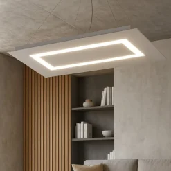 Lampadari Moderni-Top Light Lampadari moderni rettangolari grigio carpet 70cm