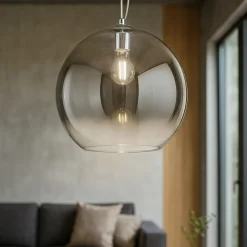 Lampadari Moderni-Perenz Illuminazione Lampadario a boccia 45cm in vetro fume perenz planet