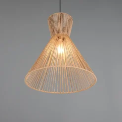 Lampadari Cucina-Selezionato da Mazzolaluce Lampadario a cono per cucina marrone in corda 35 cm