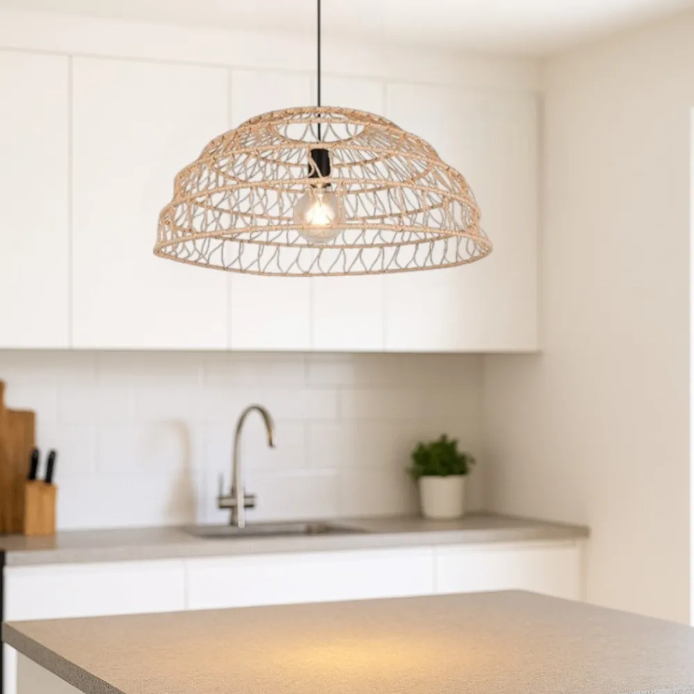Lampadari Cucina-Selezionato da Mazzolaluce Lampadario a cupola per cucina marrone 60 cm