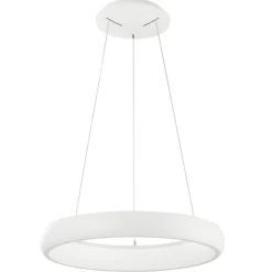 Lampadari Moderni-Selezionato da Mazzolaluce Lampadario ad anello bianco 41 cm led 32w 3000k dimmerabile