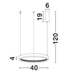 Lampadario Camera Da Letto-Selezionato da Mazzolaluce Lampadario ad anello nero 40cm cristalli led 30w 3000k