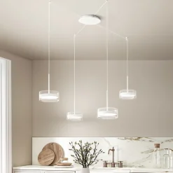 Lampadari Moderni-Perenz Illuminazione Lampadario aere perenz bianco per tavolo soggiorno moderno
