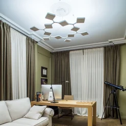 Lampadari Moderni-Stilnovo Lampadario a led 91w bianco moderno quad