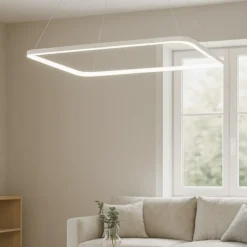 Lampadari Moderni-Affralux Lampadario a led 33w design moderno bianco aluring