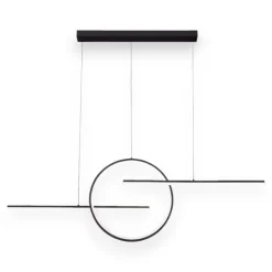 Lampadari Moderni-Selezionato da Mazzolaluce Lampadario a led 50w 3000k per soggiorno design moderno nero