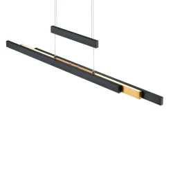 Lampadari Moderni-Selezionato da Mazzolaluce Lampadario allungabile moderno nero per tavoli da pranzo