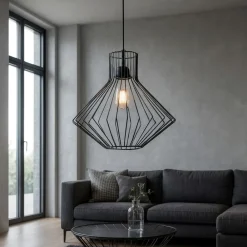 Lampadari Moderni-Ideal Lux Lampadario ampolla-4 sp1 nero moderno