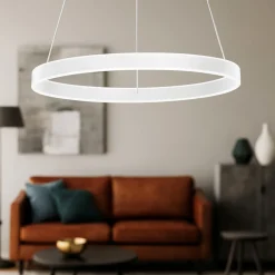 Lampadari Moderni-Perenz Illuminazione Lampadario anello bianco 80cm led cct 3000k 4000k 6000k perenz kirko