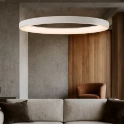 Lampadari Moderni-Selezionato da Mazzolaluce Lampadario anello bianco 65cm led 60w 2700k-5000k con telecomando app