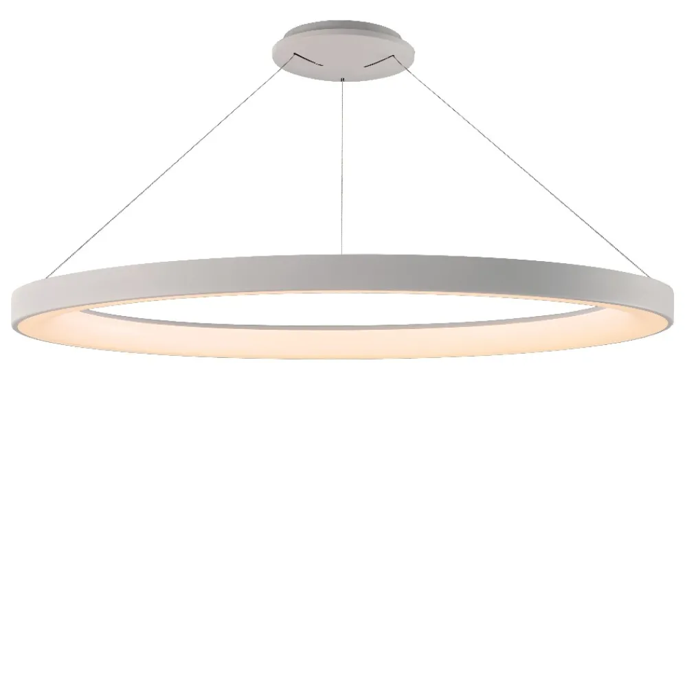 Lampadari Moderni-Selezionato da Mazzolaluce Lampadario anello 90cm bianco led 75w da 2700k a 5000k con telecomando