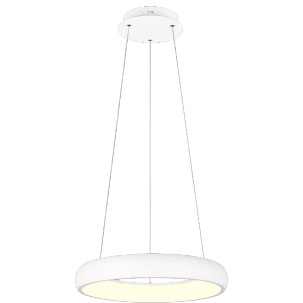 Lampadari Moderni-Selezionato da Mazzolaluce Lampadario anello 46cm bianco moderno led 29w 2300k 3000k 4000k dimmerabile