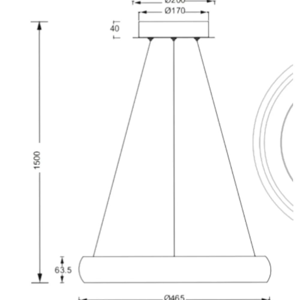 Lampadari Moderni-Selezionato da Mazzolaluce Lampadario anello 46cm bianco moderno led 29w 2300k 3000k 4000k dimmerabile