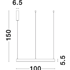 Lampadari Moderni-Selezionato da Mazzolaluce Lampadario anello 100cm led 60w 2700k a 6000k dimmerabile