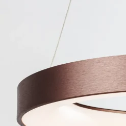 Lampadari Moderni-Selezionato da Mazzolaluce Lampadario anello 38 cm led 30w 3000k marrone dimmerabile moderno