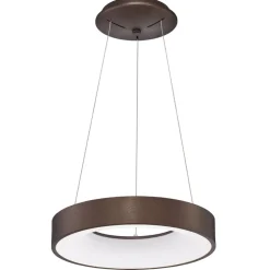 Lampadari Moderni-Selezionato da Mazzolaluce Lampadario anello 38 cm led 30w 3000k marrone dimmerabile moderno