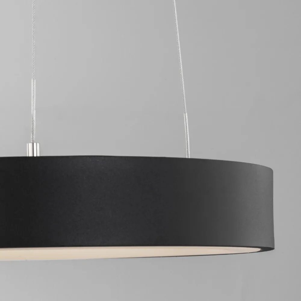 Lampadari Moderni-Selezionato da Mazzolaluce Lampadario anello 38 cm nero dimmerabile 3000k led 30w