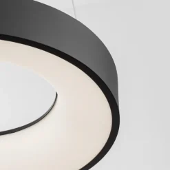 Lampadari Moderni-Selezionato da Mazzolaluce Lampadario anello 38 cm nero dimmerabile 3000k led 30w