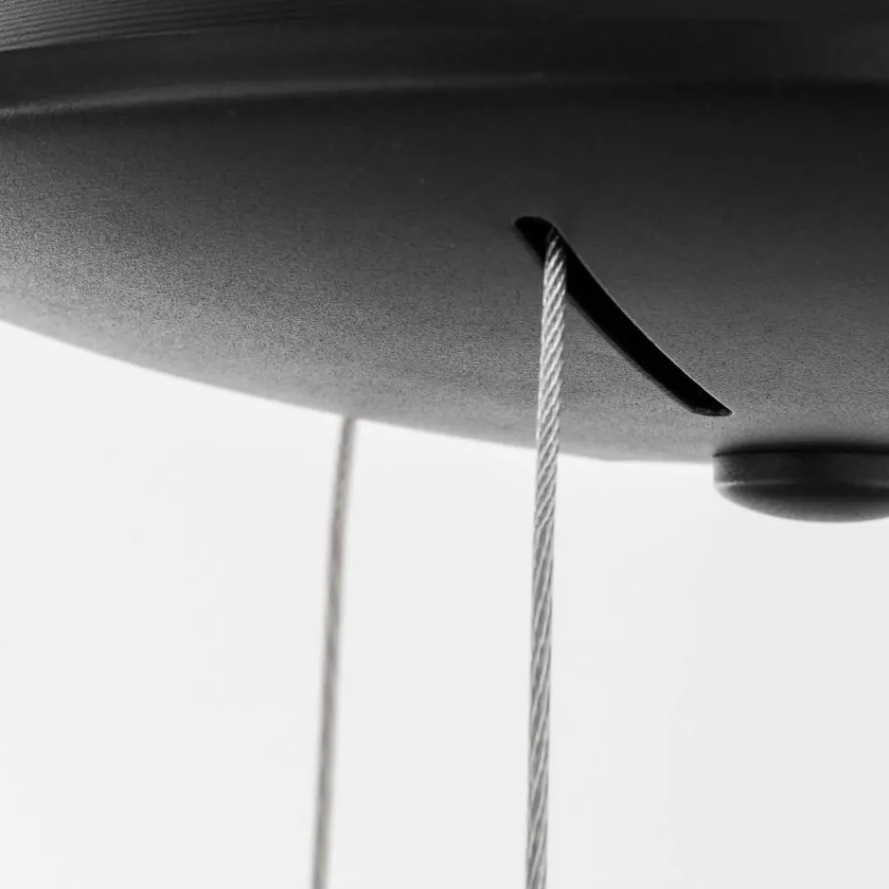 Lampadari Moderni-Selezionato da Mazzolaluce Lampadario anello 38 cm nero dimmerabile 3000k led 30w