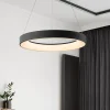 Lampadari Moderni-Selezionato da Mazzolaluce Lampadario anello 38cm nero led 30w da 2700k a 5000k app telecomando