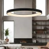 Lampadari Moderni-Selezionato da Mazzolaluce Lampadario anello 65cm nero led 2700k-5000k 50w con telecomando app