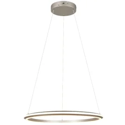 Plafoniere Moderne-Selezionato da Mazzolaluce Lampadario anello 75cm nickel led dimmerabile per soggiorno
