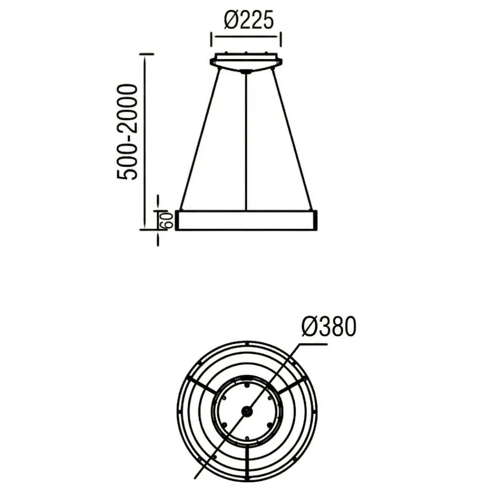 Lampadari Moderni-Selezionato da Mazzolaluce Lampadario anello 38cm oro sabbiato led 30w da 2700k a 5000k con telecomando app
