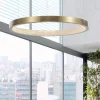Lampadari Moderni-Selezionato da Mazzolaluce Lampadario anello 65cm ottone led 23w 3000k per salotto