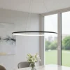 Lampadari Moderni-Selezionato da Mazzolaluce Lampadario anello moderno minimalista nero led 3000k