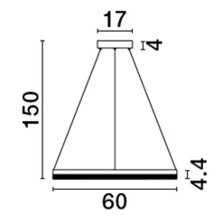Lampadari Moderni-Selezionato da Mazzolaluce Lampadario anello moderno oro 60cm spazzolato cristalli led 3000k dimmerabile