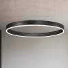 Lampadari Moderni-Selezionato da Mazzolaluce Lampadario anello nero 100cm led 60w 3000k dimmerabile