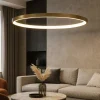 Lampadari Moderni-Selezionato da Mazzolaluce Lampadario anello ottone anticato led 3000k 108 cm