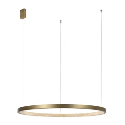 Lampadari Moderni-Selezionato da Mazzolaluce Lampadario anello ottone anticato led 3000k 108 cm