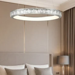 Lampadario Camera Da Letto-Selezionato da Mazzolaluce Lampadario anello per camera da letto effetto cristallo led 3000k