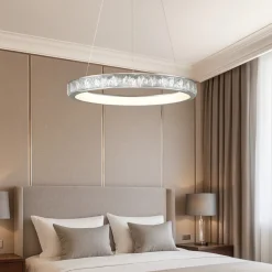 Lampadario Camera Da Letto-Selezionato da Mazzolaluce Lampadario anello per camera da letto effetto cristallo led 3000k