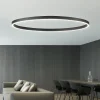 Lampadari Moderni-Selezionato da Mazzolaluce Lampadario anello xxl 150cm nero led 80w dimmerabile 3000k